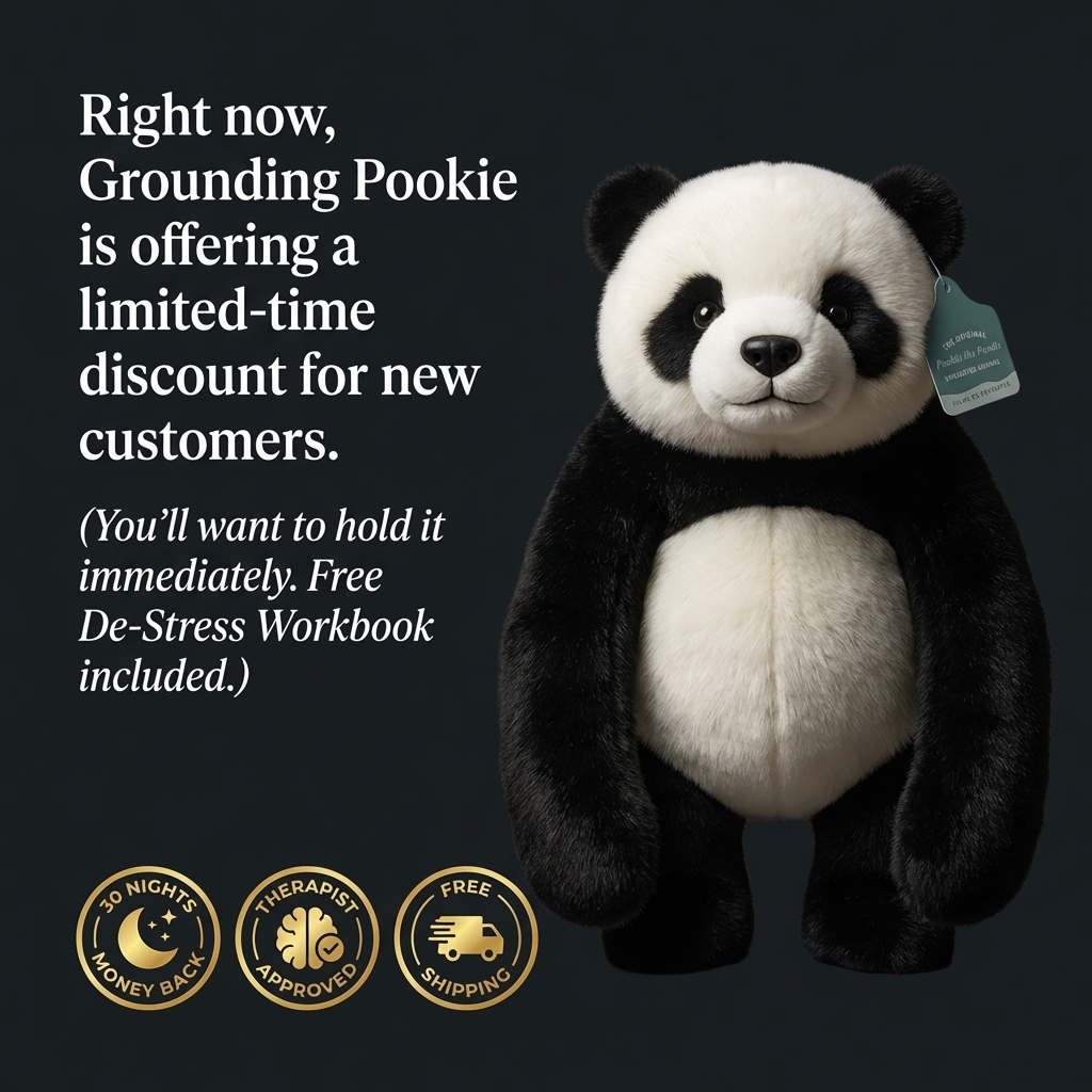 Grounding Pookie — limited-time discount for new customers. 30 nights money back. Therapist approved. Free shipping.